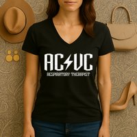 ACVC Respiratory Therapist Funny Vent Settings RT Student Women's V-Neck T-Shirt