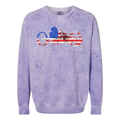 American Recumbent Trike USA Cycling Recumbent Bike Triker Colorblast Crewneck Sweatshirt