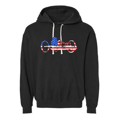 American Recumbent Trike USA Cycling Recumbent Bike Triker Garment-Dyed Fleece Hoodie