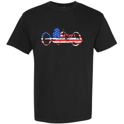 American Recumbent Trike USA Cycling Recumbent Bike Triker Garment-Dyed Heavyweight T-Shirt