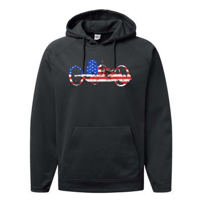 American Recumbent Trike USA Cycling Recumbent Bike Triker Performance Fleece Hoodie