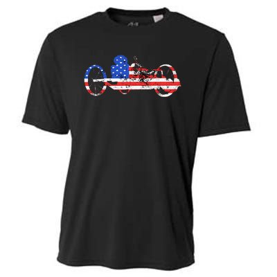 American Recumbent Trike USA Cycling Recumbent Bike Triker Cooling Performance Crew T-Shirt