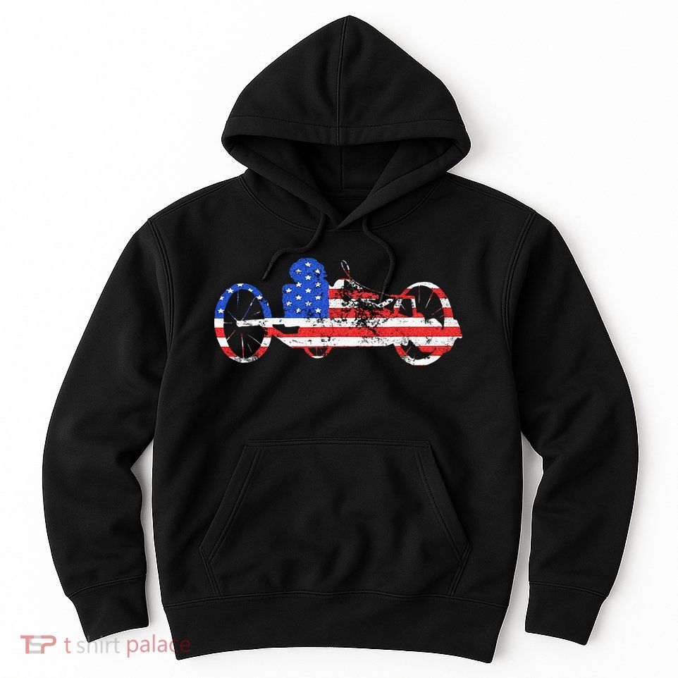 American Recumbent Trike USA Cycling Recumbent Bike Triker Hoodie