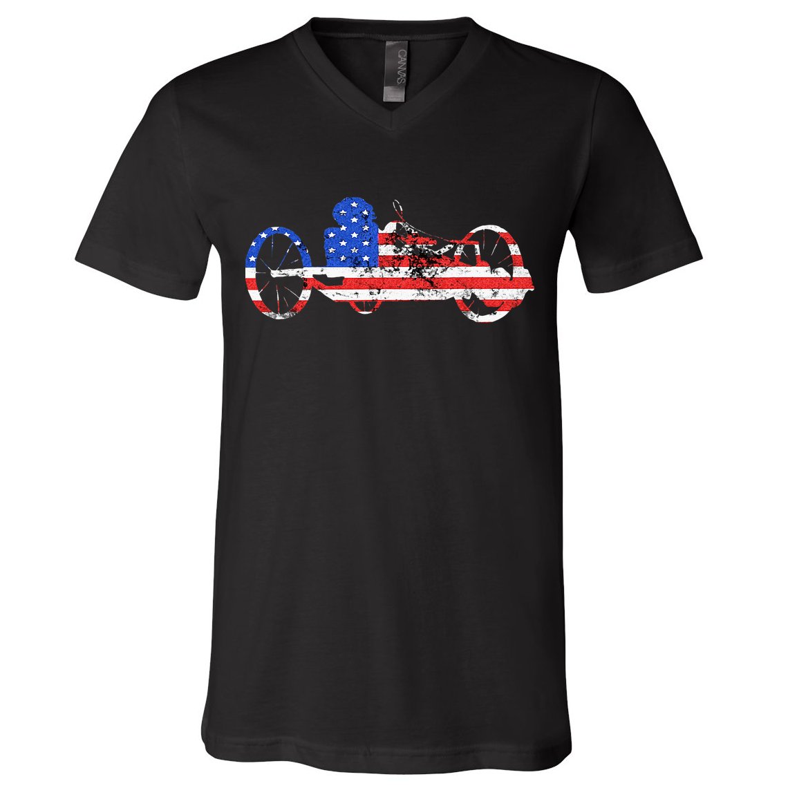 American Recumbent Trike USA Cycling Recumbent Bike Triker V-Neck T-Shirt