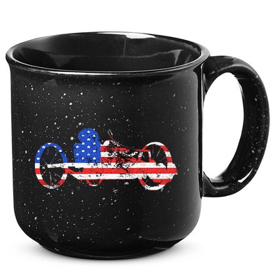American Recumbent Trike USA Cycling Recumbent Bike Triker 15oz Campfire Ceramic Mug