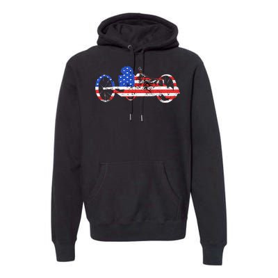 American Recumbent Trike USA Cycling Recumbent Bike Triker Premium Hoodie