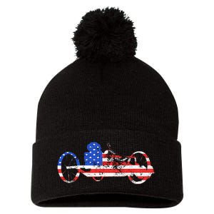 American Recumbent Trike USA Cycling Recumbent Bike Triker Pom Pom 12in Knit Beanie