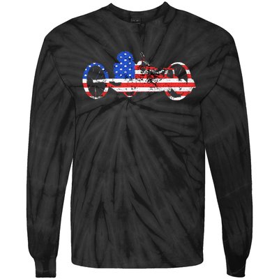 American Recumbent Trike USA Cycling Recumbent Bike Triker Tie-Dye Long Sleeve Shirt