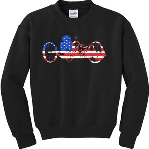 American Recumbent Trike USA Cycling Recumbent Bike Triker Kids Sweatshirt