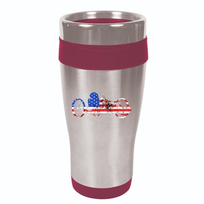American Recumbent Trike USA Cycling Recumbent Bike Triker 16oz Travel Tumbler