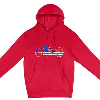 American Recumbent Trike USA Cycling Recumbent Bike Triker Premium Pullover Hoodie