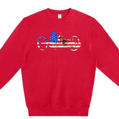 American Recumbent Trike USA Cycling Recumbent Bike Triker Premium Crewneck Sweatshirt