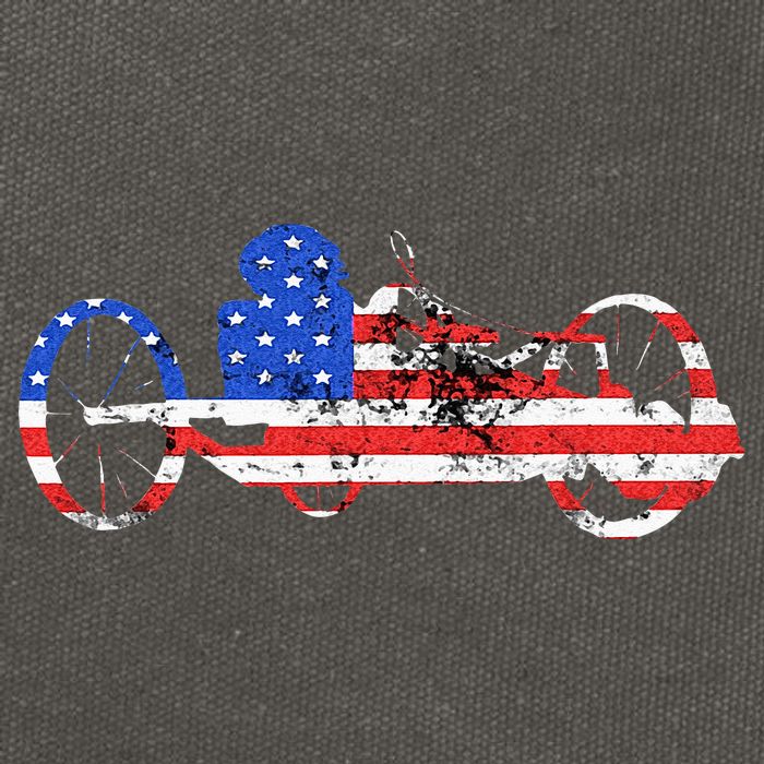 American Recumbent Trike USA Cycling Recumbent Bike Triker Cotton Canvas Backpack