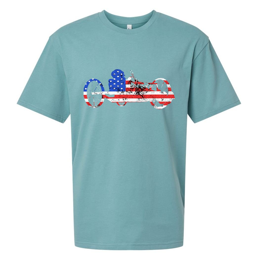American Recumbent Trike USA Cycling Recumbent Bike Triker Sueded Cloud Jersey T-Shirt