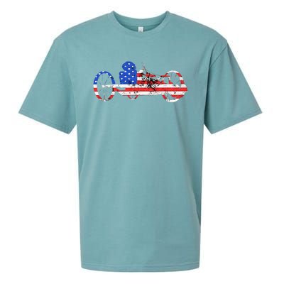 American Recumbent Trike USA Cycling Recumbent Bike Triker Sueded Cloud Jersey T-Shirt