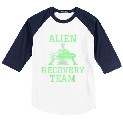 Alien Recovery Team UFO Fans Extraterrestrial Enthusiasts Baseball Sleeve Shirt