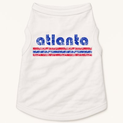 Atlanta Retro Three Stripe Weathered Vintage Doggie Tank