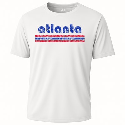 Atlanta Retro Three Stripe Weathered Vintage Performance Shirt