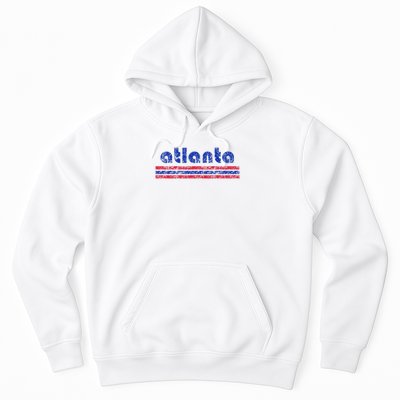 Atlanta Retro Three Stripe Weathered Vintage Hoodie