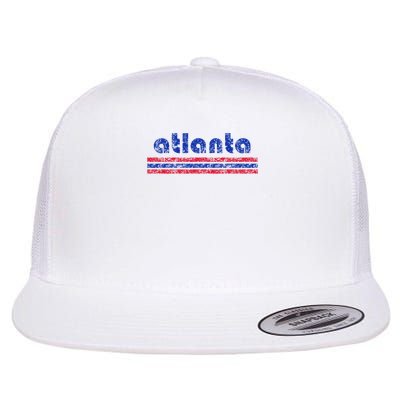 Atlanta Retro Three Stripe Weathered Vintage Flatbill Hat