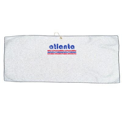 Atlanta Retro Three Stripe Weathered Vintage Large Microfiber Waffle Golf Towel