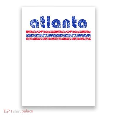 Atlanta Retro Three Stripe Weathered Vintage Poster