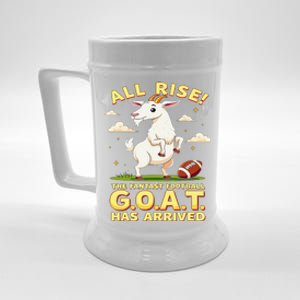 All Rise The Fantasy Football Goat Has Arrived Beer Stein