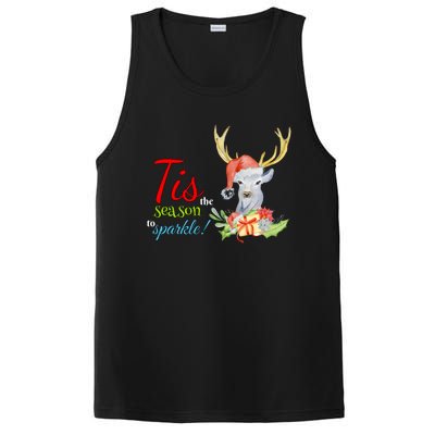 Adorable Reindeer Tis The Season To Christmas Gift PosiCharge Competitor Tank