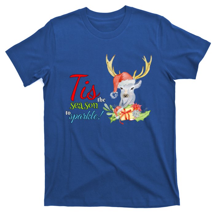 Adorable Reindeer Tis The Season To Christmas Gift T-Shirt