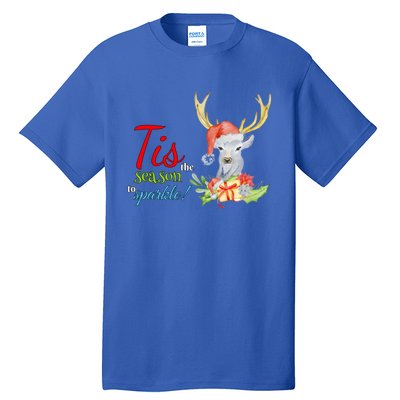 Adorable Reindeer Tis The Season To Christmas Gift Tall T-Shirt