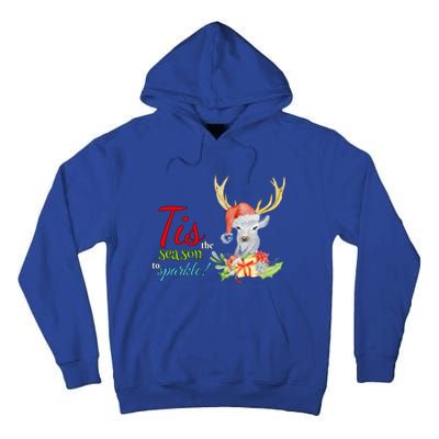 Adorable Reindeer Tis The Season To Christmas Gift Tall Hoodie