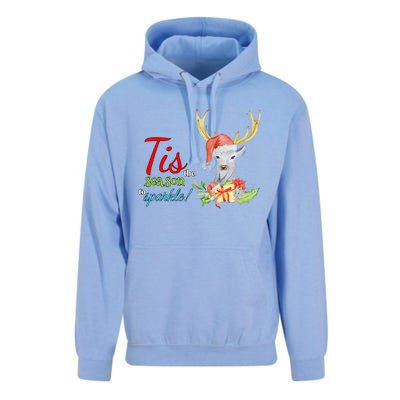 Adorable Reindeer Tis The Season To Christmas Gift Unisex Surf Hoodie