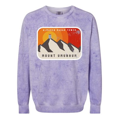 Almaden Radar Tower Mount Umunhum Colorblast Crewneck Sweatshirt