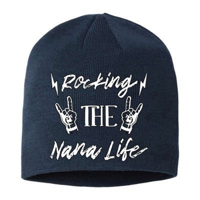 Awesome Rocking The Nana Life Grandma Best Nana Grandmother Sustainable Beanie