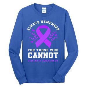 Always Remember Those Cannot Purple Detia Awareness Funny Gift Tall Long Sleeve T-Shirt