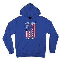 Auto Racing Titi Aunt Usa Flag 4th Of July Cute Gift Hoodie