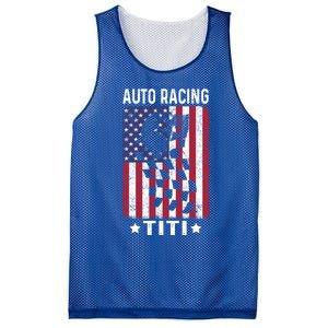 Auto Racing Titi Aunt Usa Flag 4th Of July Cute Gift Mesh Reversible Basketball Jersey Tank