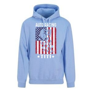 Auto Racing Titi Aunt Usa Flag 4th Of July Cute Gift Unisex Surf Hoodie