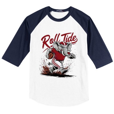 Alabama Roll Tide Elephant Alabama Sport  Baseball Sleeve Shirt