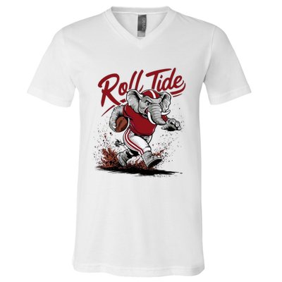 Alabama Roll Tide Elephant Alabama Sport  V-Neck T-Shirt