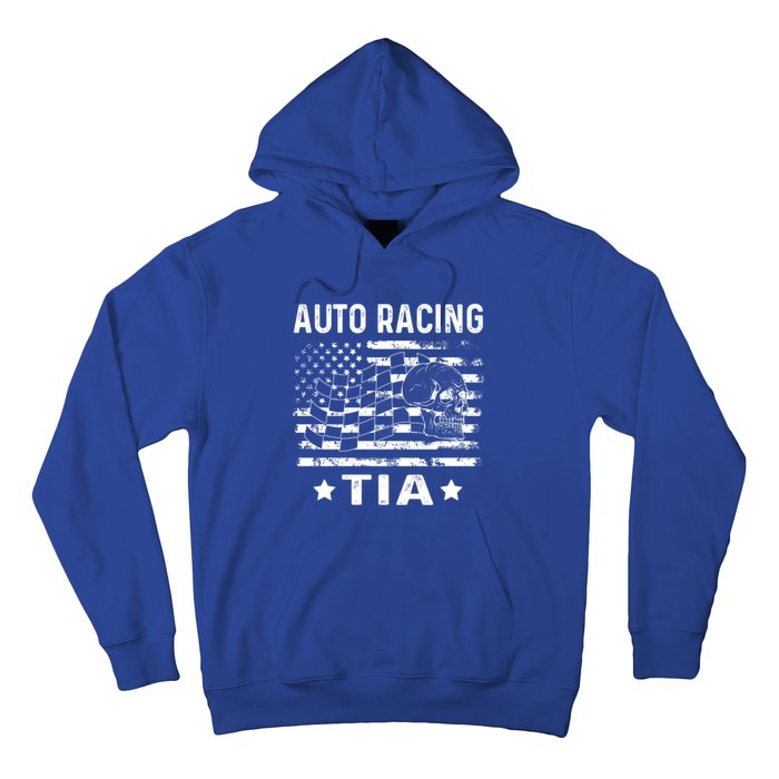 Auto Racing Tia Aunt Usa Flag 4th Of July Cute Gift Hoodie