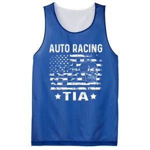 Auto Racing Tia Aunt Usa Flag 4th Of July Cute Gift Mesh Reversible Basketball Jersey Tank