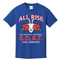 All Rise The Fantasy Football Goat Has Arrived Champion Kids T-Shirt