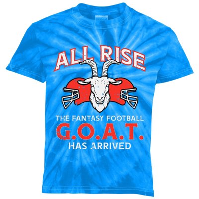 All Rise The Fantasy Football Goat Has Arrived Champion Kids Tie-Dye T-Shirt