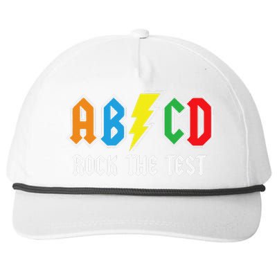 ABCD Rock The Test Funny Metal Teacher Student Snapback Five-Panel Rope Hat