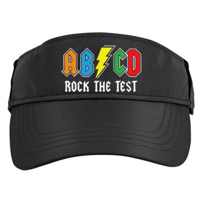 ABCD Rock The Test Funny Metal Teacher Student Adult Drive Performance Visor