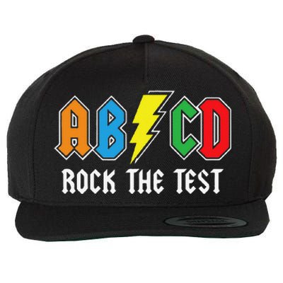 ABCD Rock The Test Funny Metal Teacher Student Wool Snapback Cap