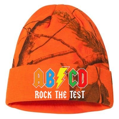 ABCD Rock The Test Funny Metal Teacher Student Kati Licensed 12" Camo Beanie