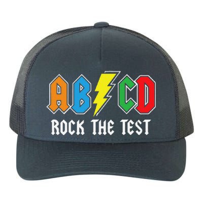 ABCD Rock The Test Funny Metal Teacher Student Yupoong Adult 5-Panel Trucker Hat