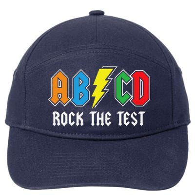 ABCD Rock The Test Funny Metal Teacher Student 7-Panel Snapback Hat